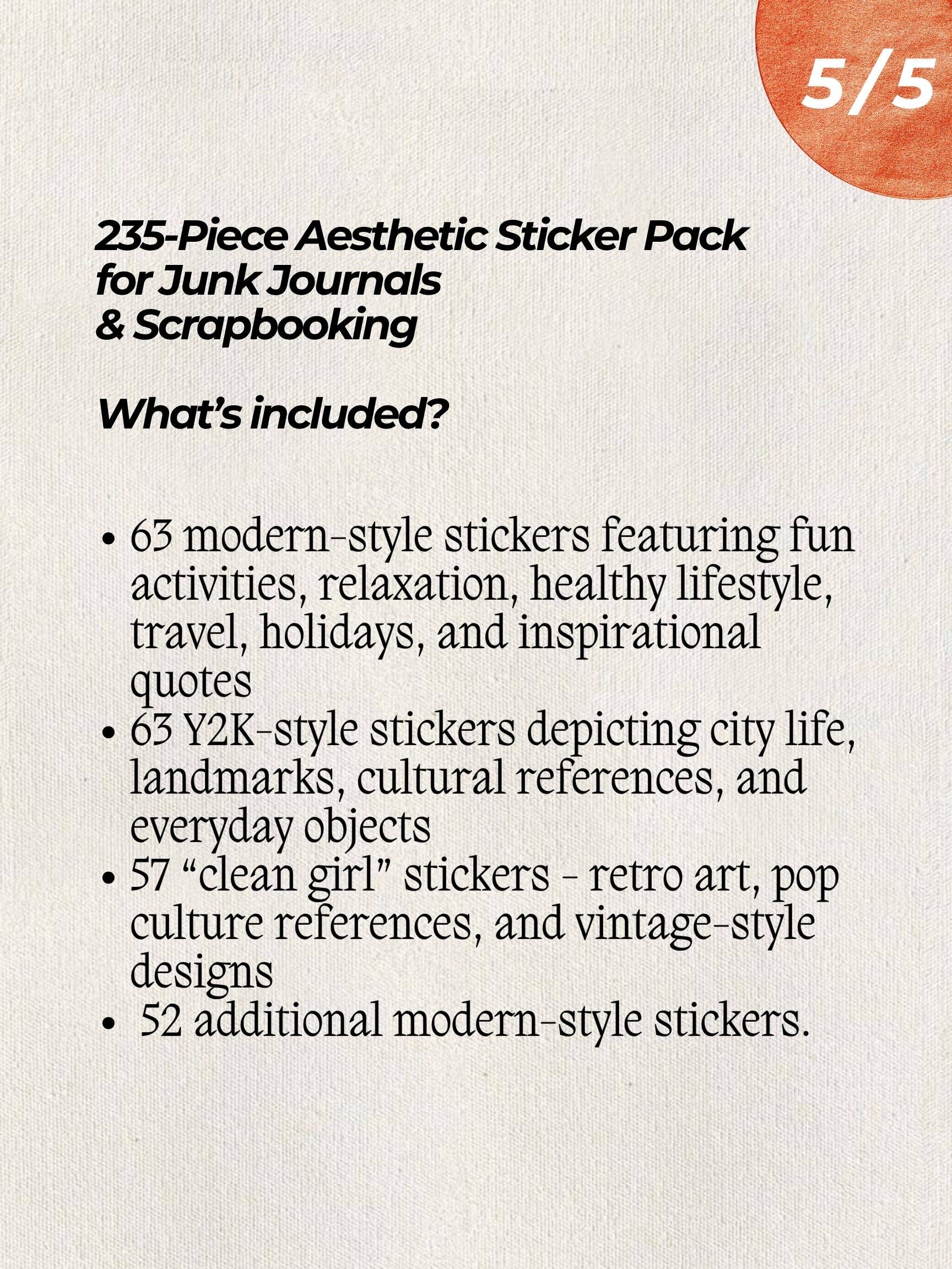 Aesthetic Sticker Pack for Junk Journals & Scrapbooking