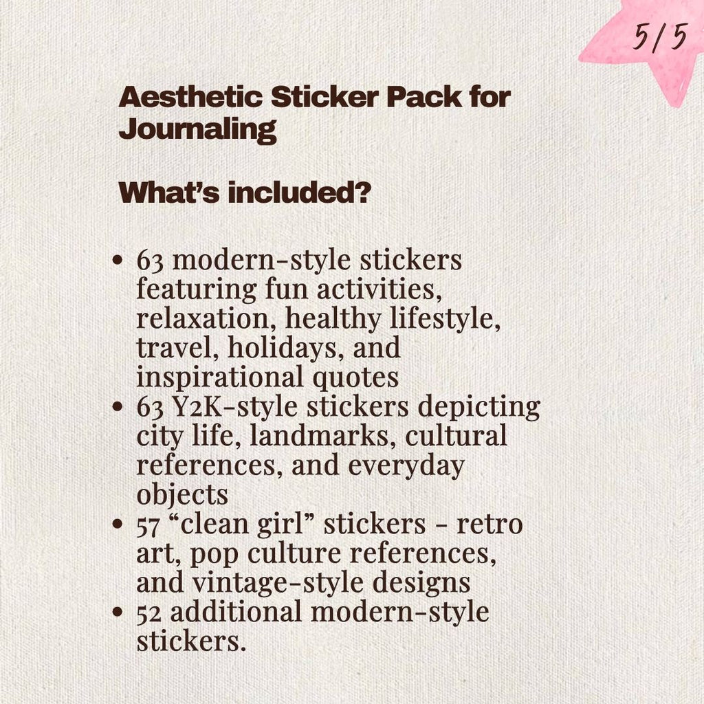 Aesthetic Sticker Pack for Journaling