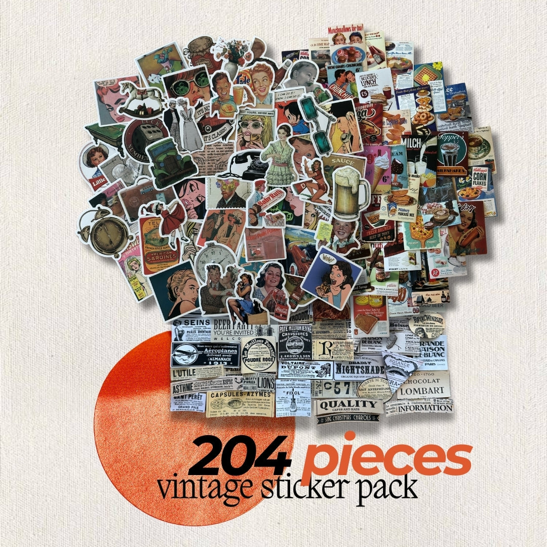 Vintage Sticker Pack for Journaling