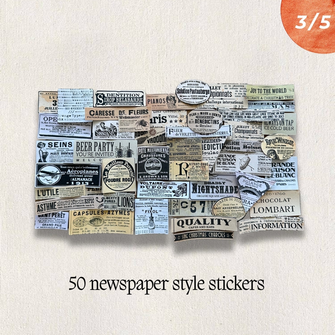 Vintage Sticker Pack for Journaling
