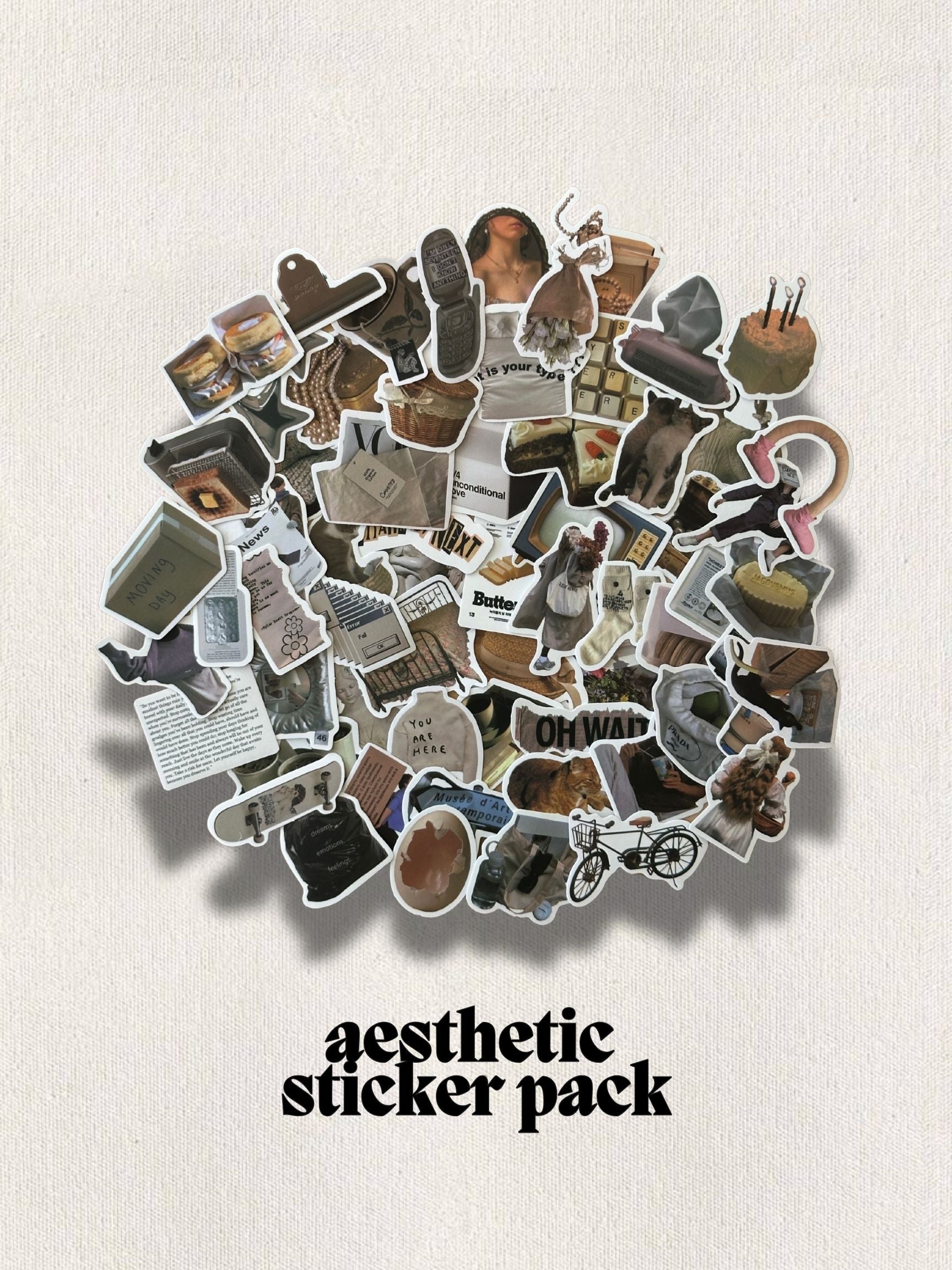 Modern Aesthetic Sticker Pack 63 Designs