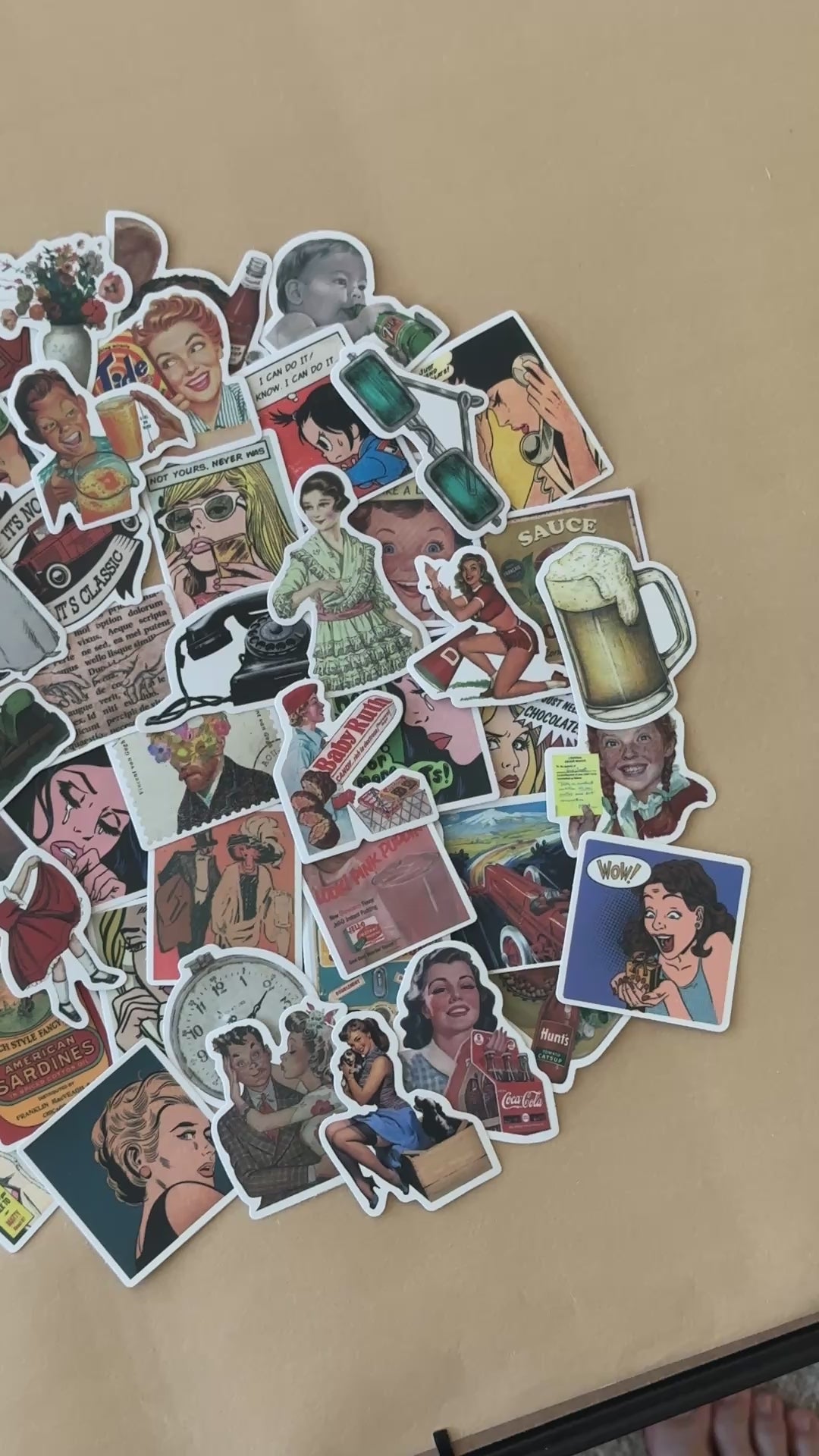 Classic Vintage Sticker Collection 52 Pieces